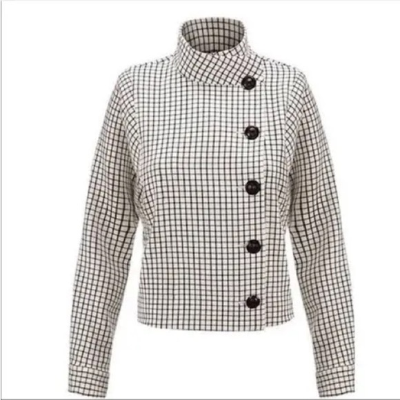Cabi Women's Black and White Checkered Jacket Medium - Picture 12 of 13